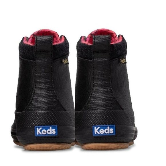 NEW KEDS WOMEN'S SCOUT BOOT lll WATER RESISTANT CANVAS W/WOOL BLACK 5W - Picture 4 of 10